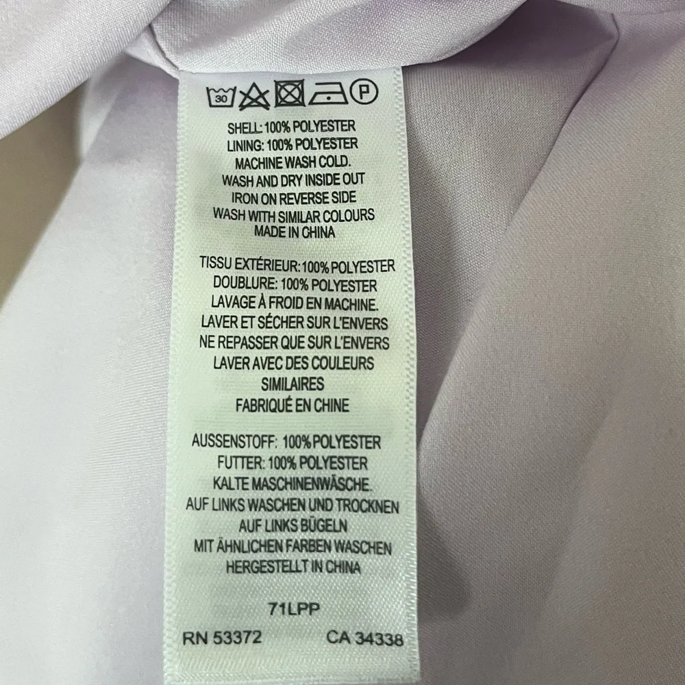 French Connection Mono Armoise Lavender Floral Wrap Mini Dress - Picture 11 of 13